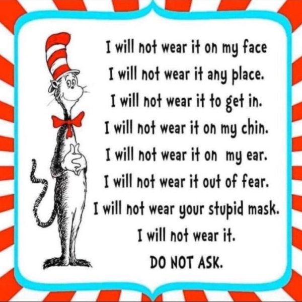 I Will Not Wear A Mask Pin