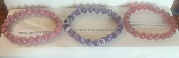 Natural Crystals-Gemstone Jewelry Elastic Beaded Stretch Bracelets $10
